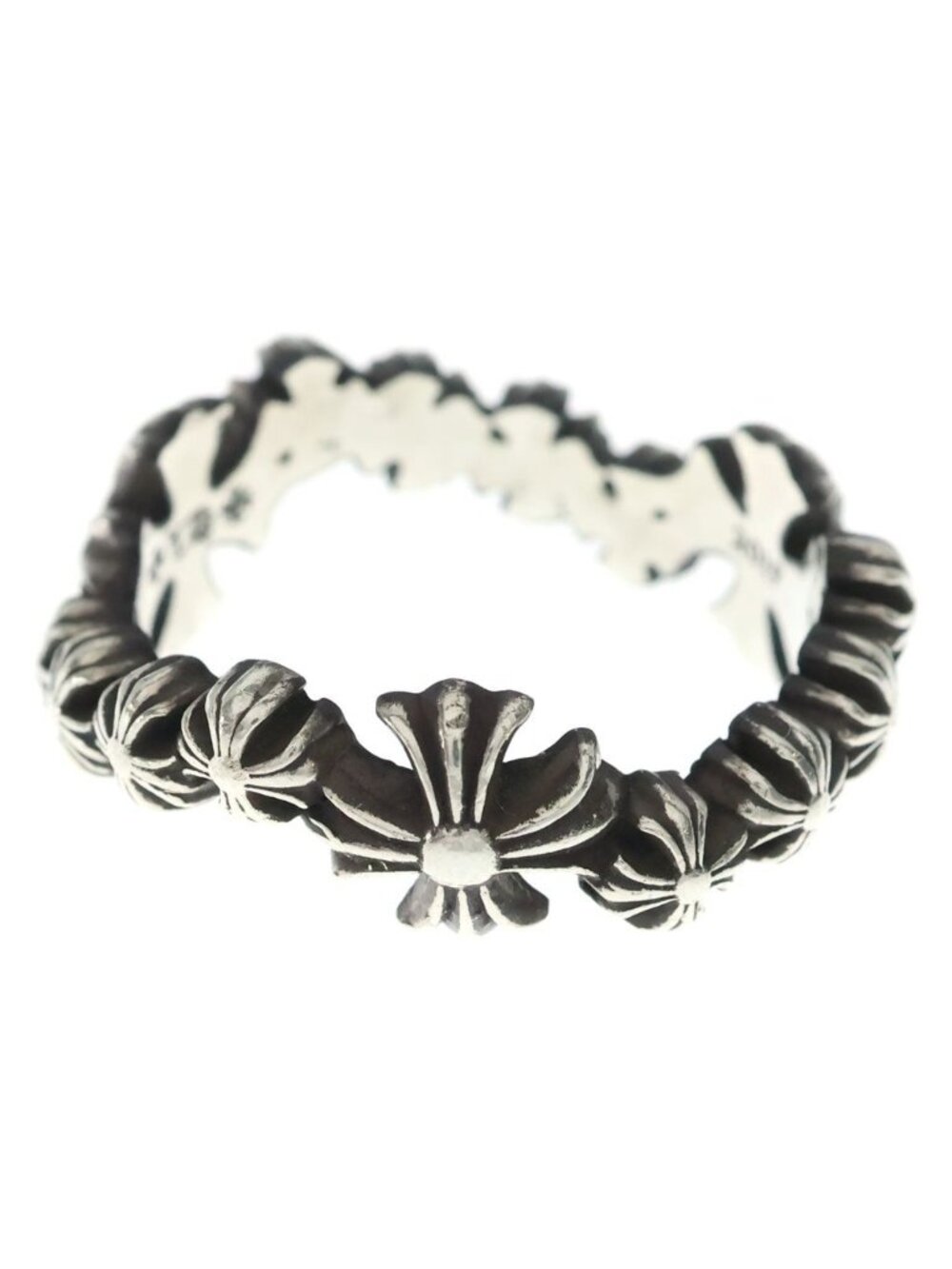 Chrome Hearts Plus Wave Ring Silver